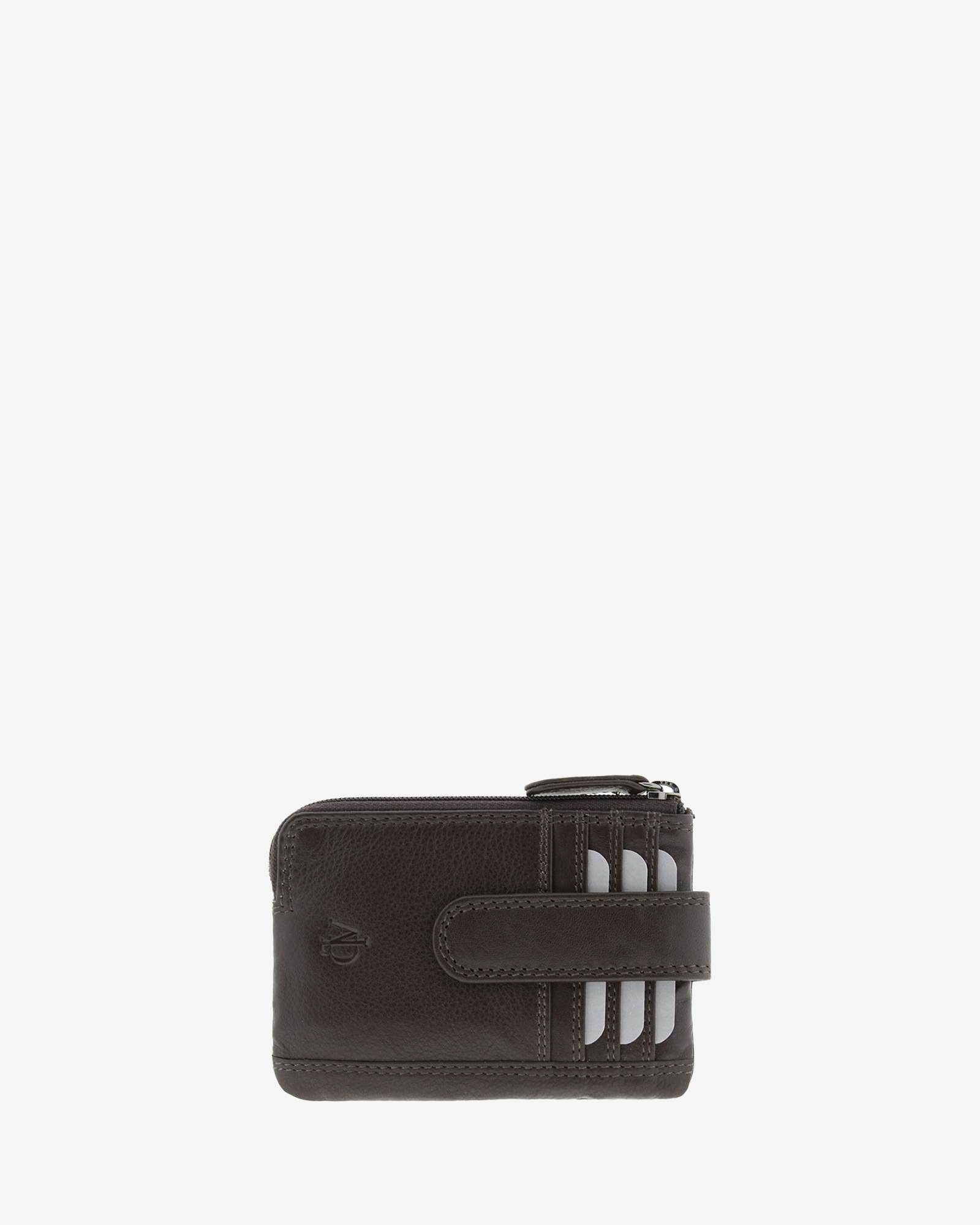 Porta Moedas em Pele Castanho-1