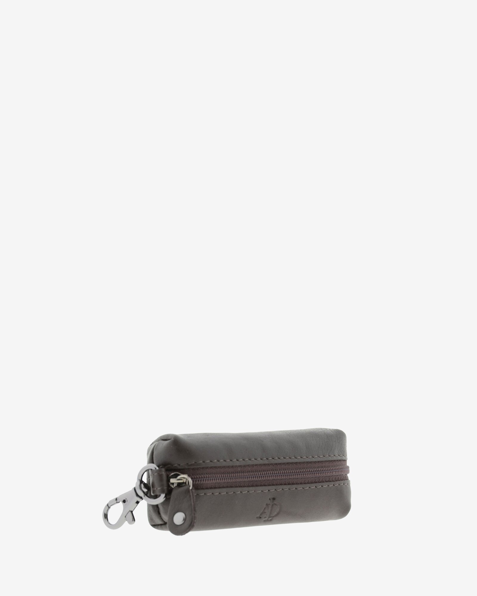 Chaveiro com Porta-Moedas em Couro Castanho-1