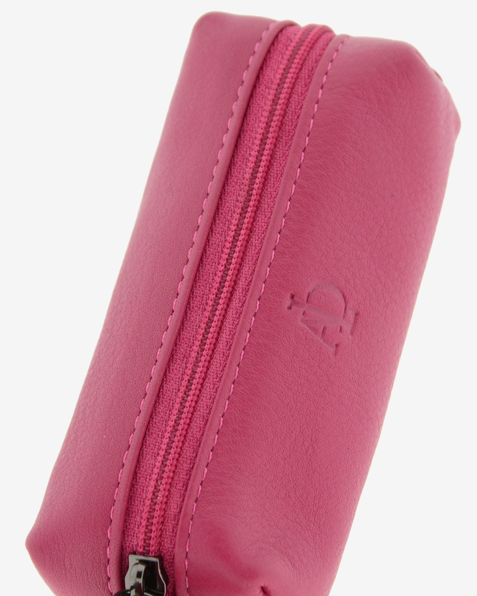 Chaveiro com Porta-Moedas em Couro Rosa-4