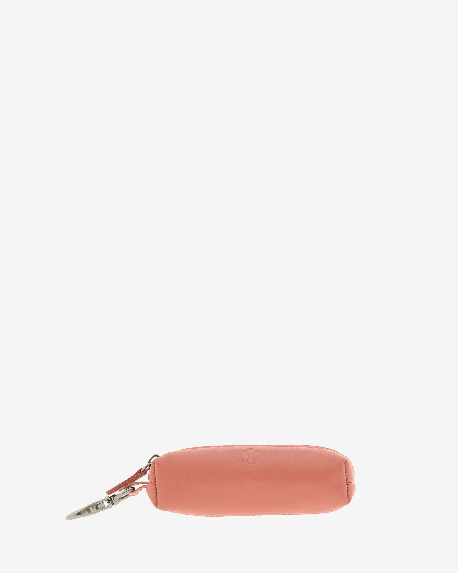 Chaveiro com Porta-Moedas em Couro Coral-3