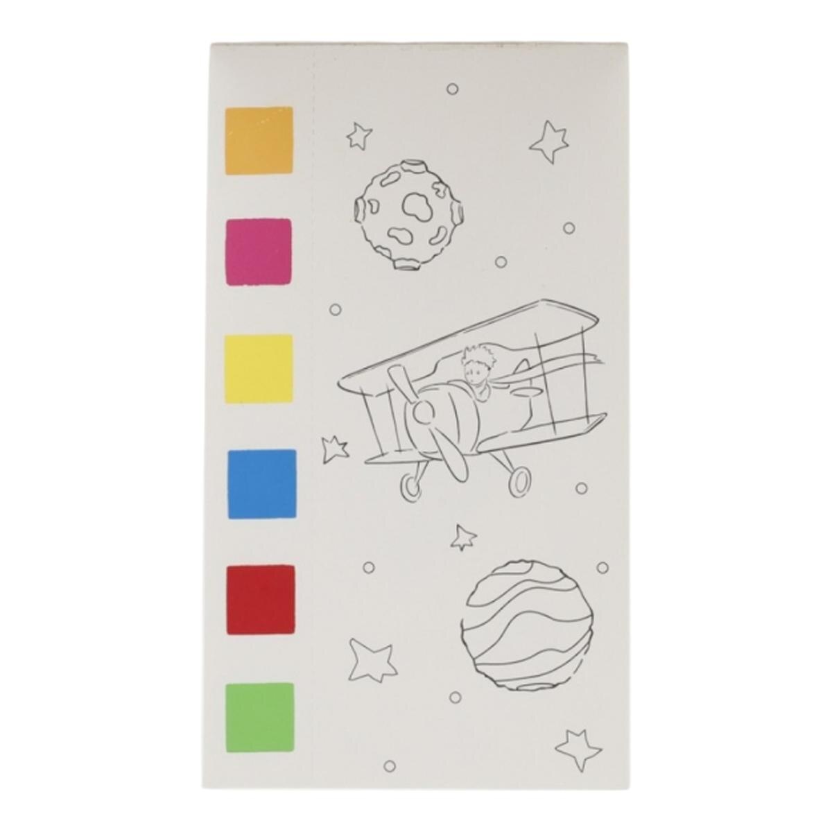 Bloco para colorir e pintar com tintas à base de água Kiub O Pequeno Príncipe, Planetas (15 x 21 cm) 2