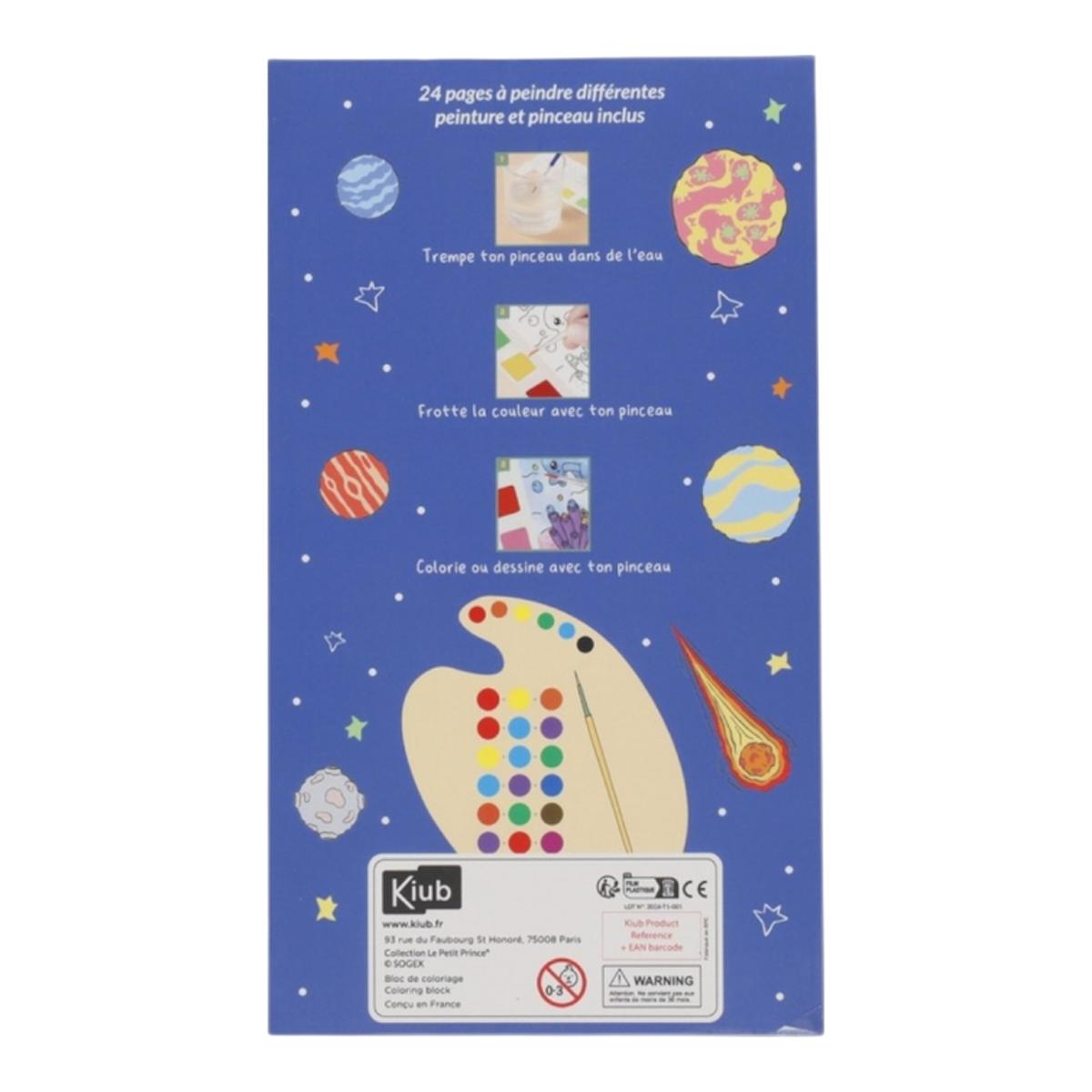 Bloco para colorir e pintar com tintas à base de água Kiub O Pequeno Príncipe, Planetas (15 x 21 cm) 5