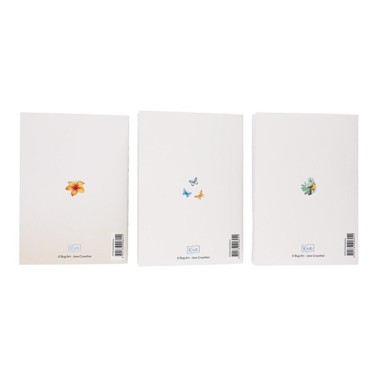 Conjunto de 3 cadernos A6 com cordão – Coleção Pássaros e Plantas 3