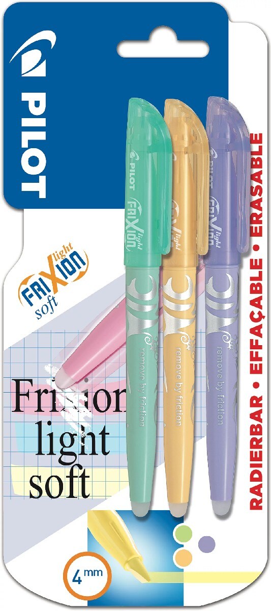 Blister 3 Marcadores Apagáveis Frixion Cores Pastel 1