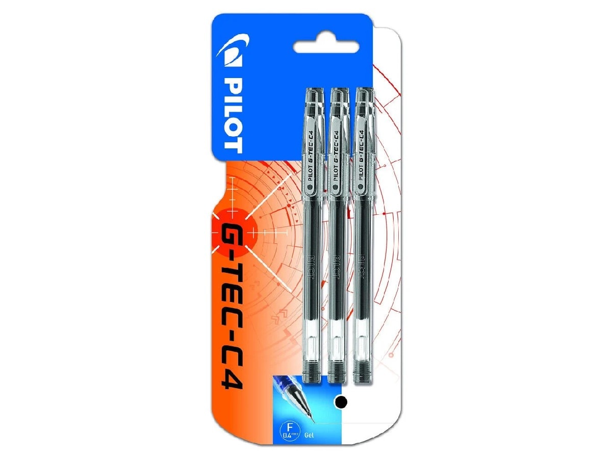 Imagem 0 de Pack 3 Esferográficas Gel G-Tec-C4 0.4mm - Preto