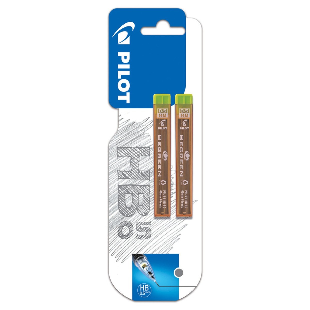 Imagem 0 de Pack Recargas para Lapiseira 0,5 mm pk2 Begreen PPL-5-HB