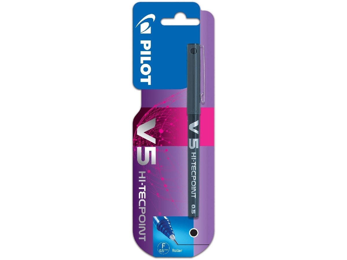Esferográfica Hi-Tecpoint V5 Ponta Extra fina 0.5 mm - Preto 1