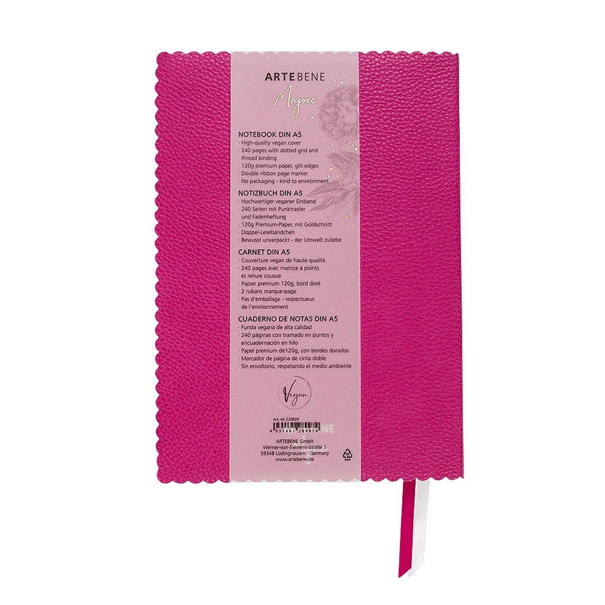 Bloco de notas MAJOIE DIN A5 Think Rosa 2