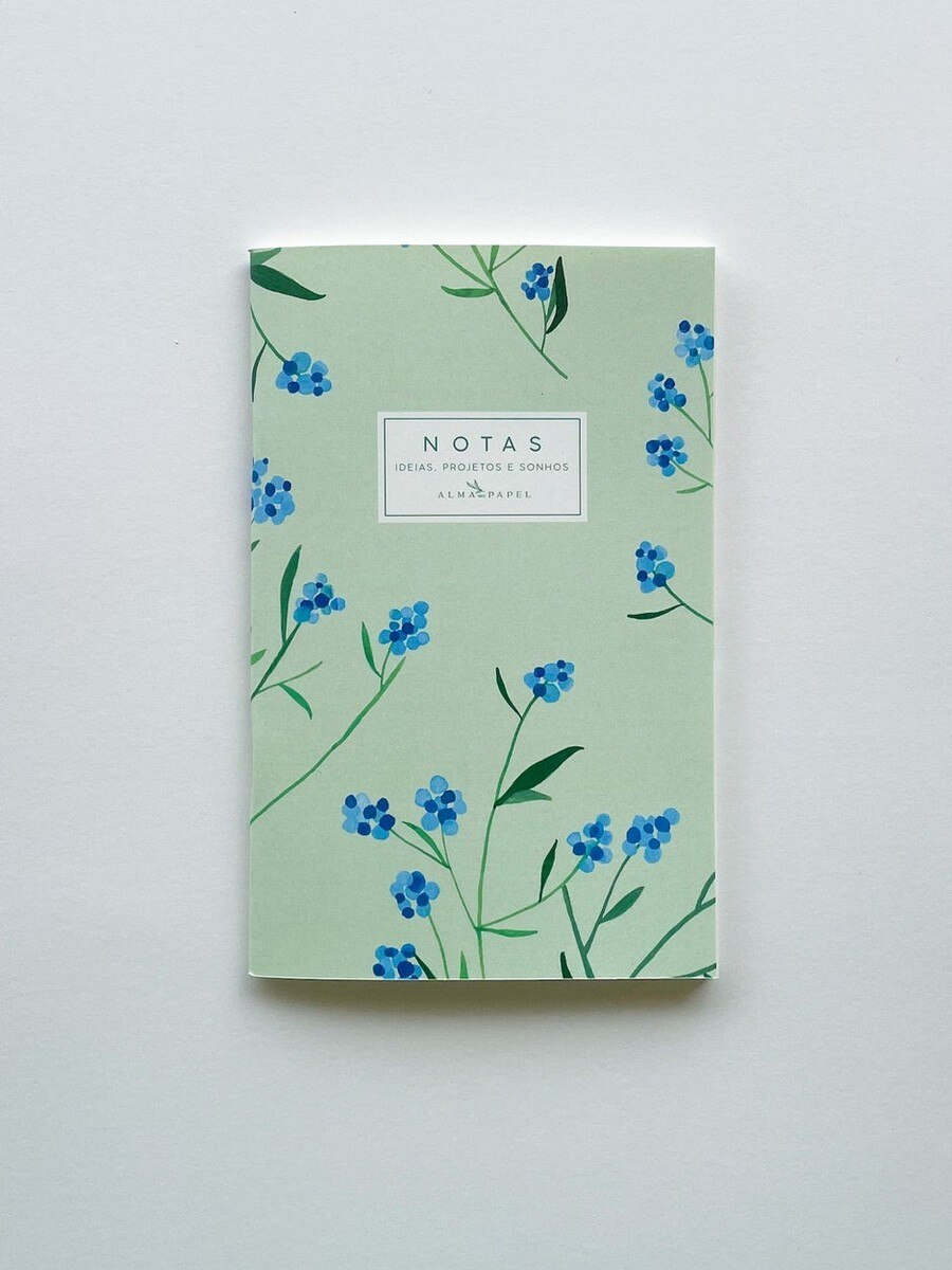 Caderno A5 Hortênsias Capa Suave 80 Folhas 1