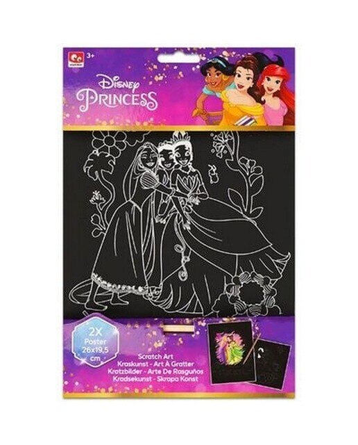 Conjunto de 2 Posters para Raspar Princesas Disney 1
