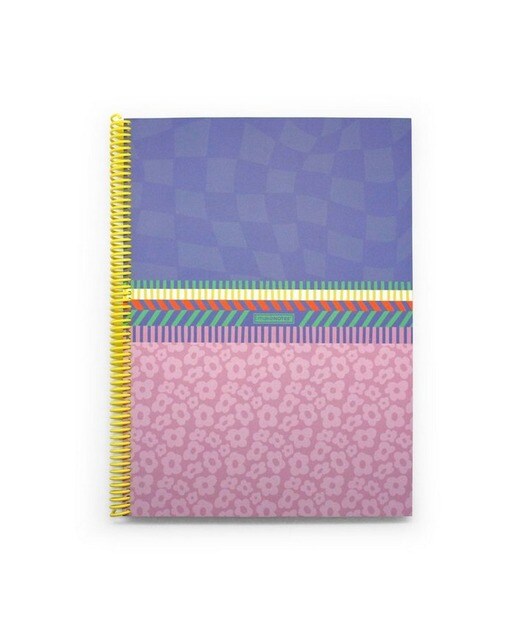 Caderno espiral a4 quadriculado 100 folhas 80g geométrico 1