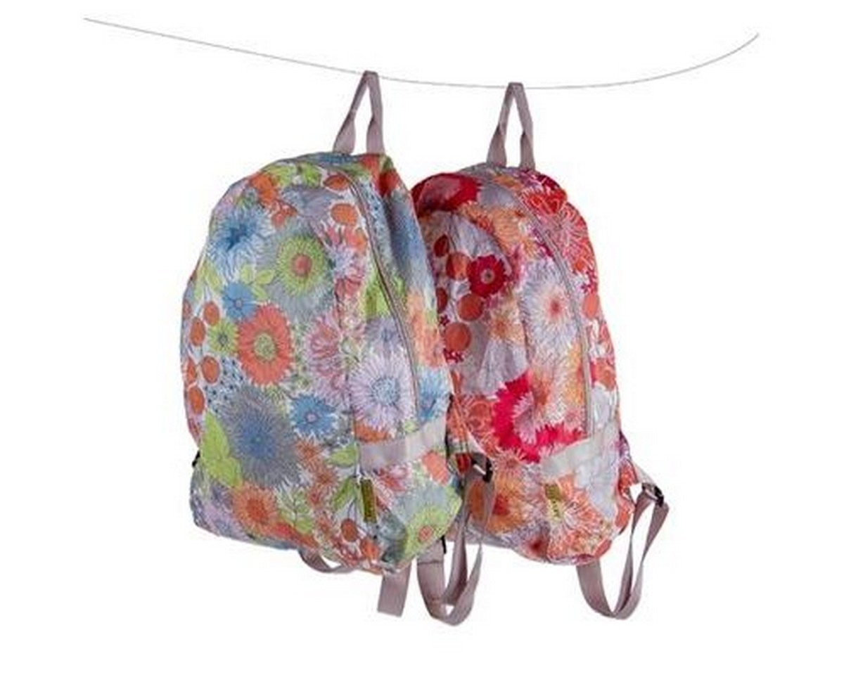 Imagem 0 de Mochila Dobrável Artebene com Fecho Zip Motivos Florais