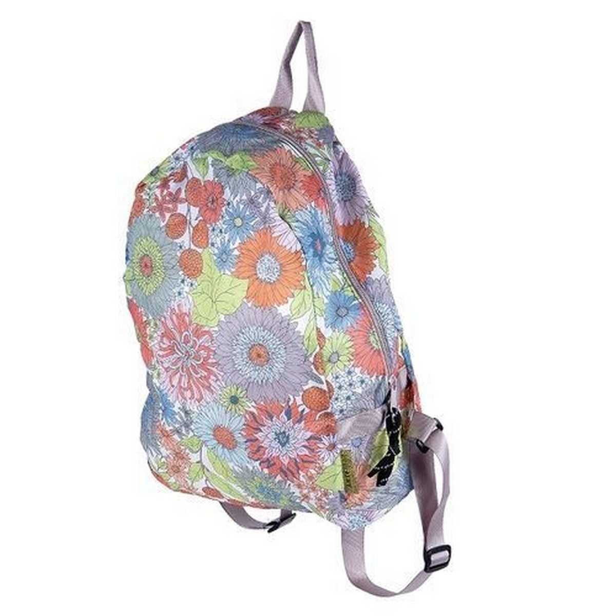 Mochila Dobrável Artebene com Fecho Zip Motivos Florais 2