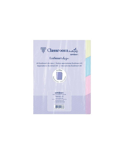 Separador Para Caderno Ecosmart Ambar A5 4 Posições 1