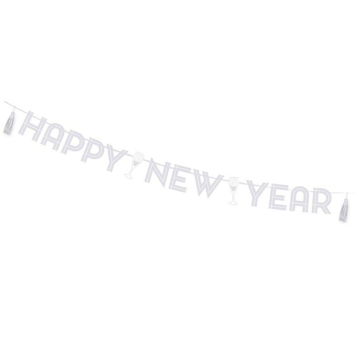 Grinalda de papel happy new year 2