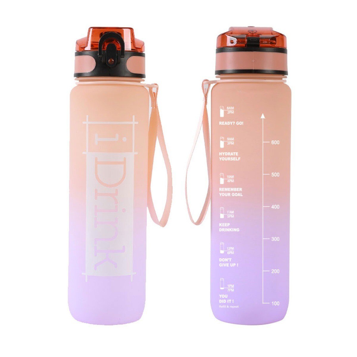 Garrafa em tritan i drink 1000ml lilás/laranja 1