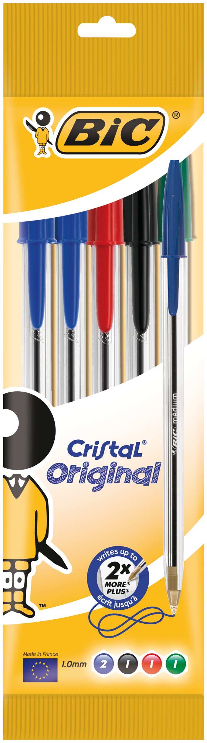 Imagem 0 de Pack de 5 canetas esferográficas Cristal Original Ponta Média - Sortidas