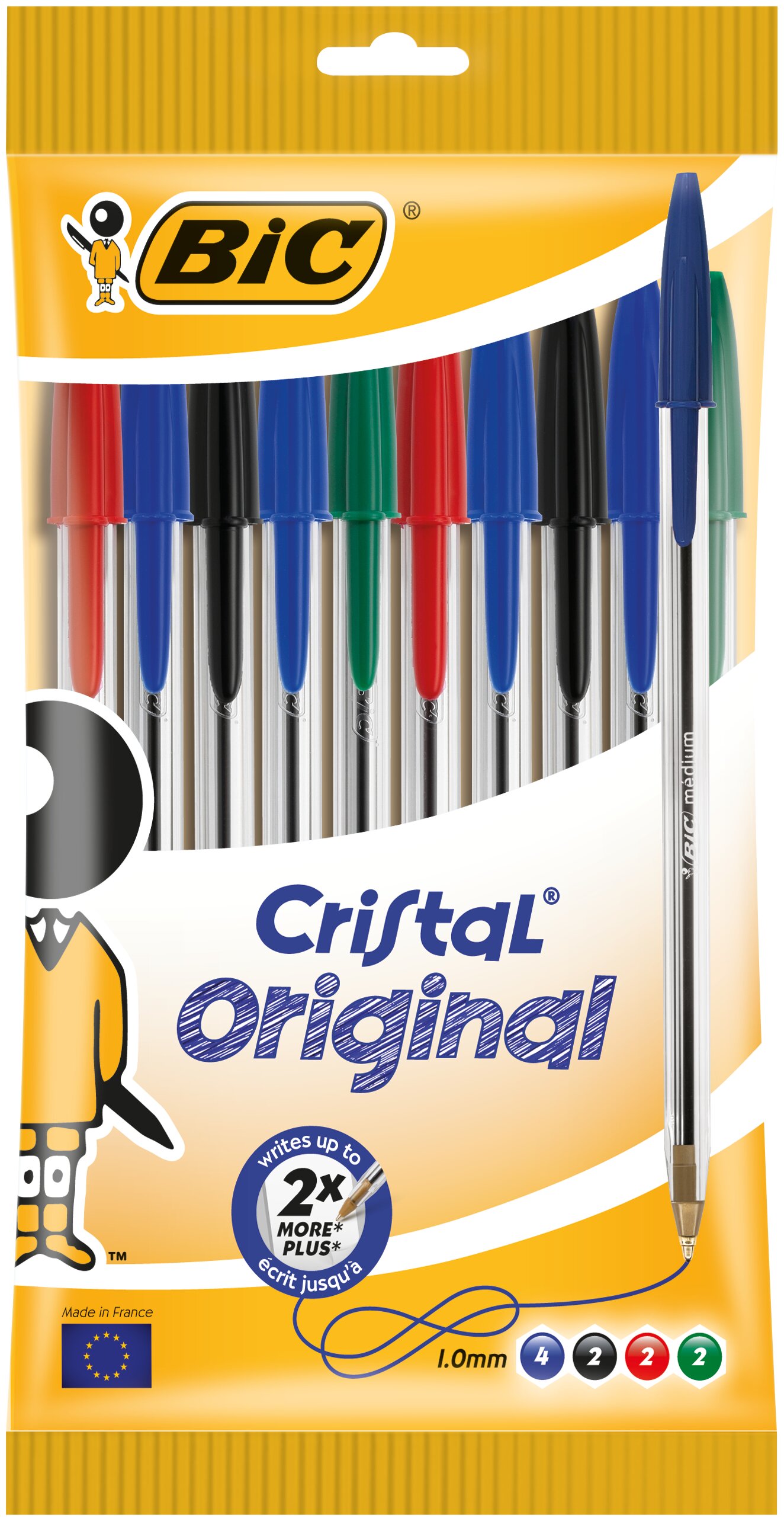 Imagem 0 de Pack de 10 canetas esferográficas Cristal Original Ponta Média