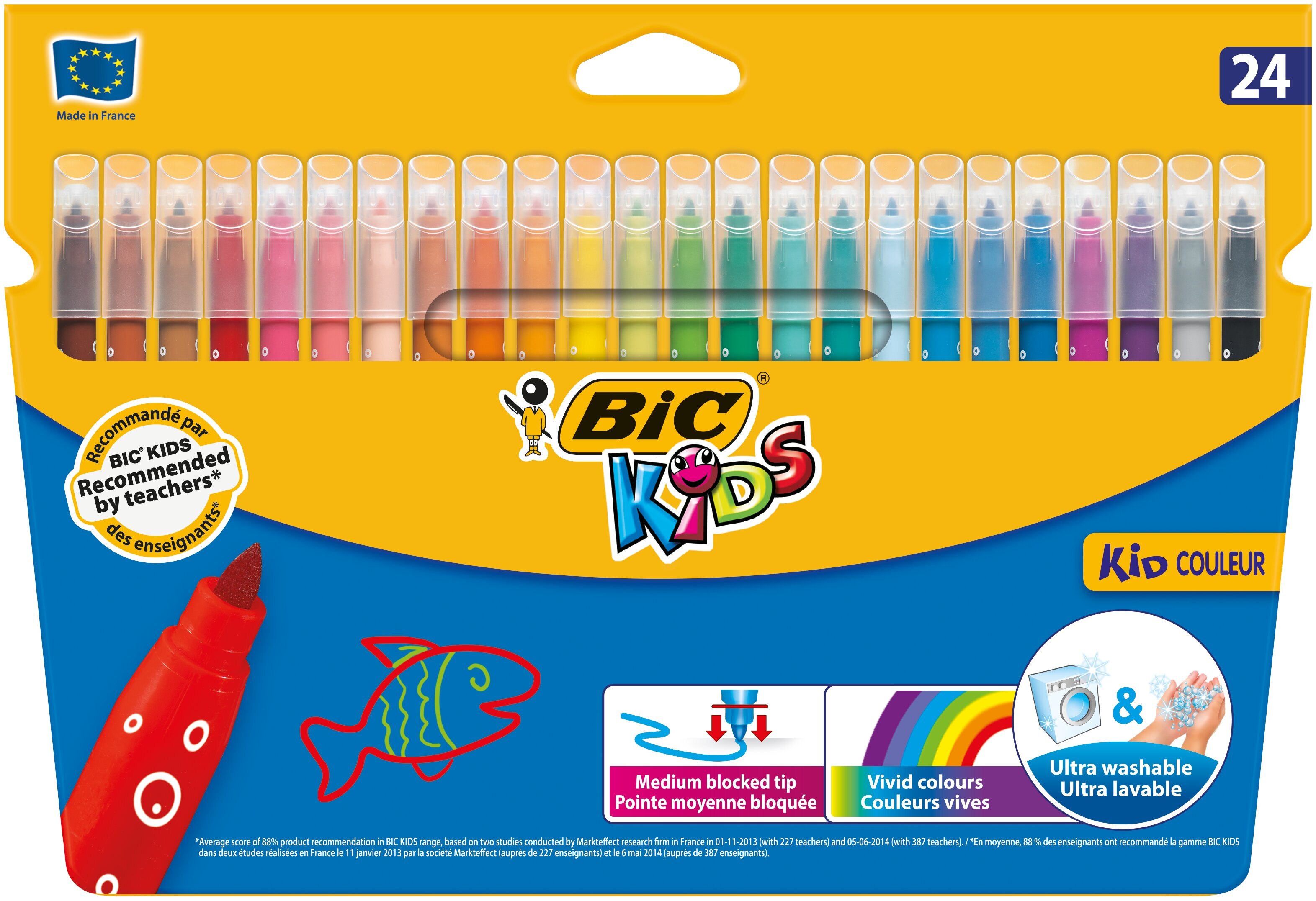24 Marcadores Infantis Bic Kids 1