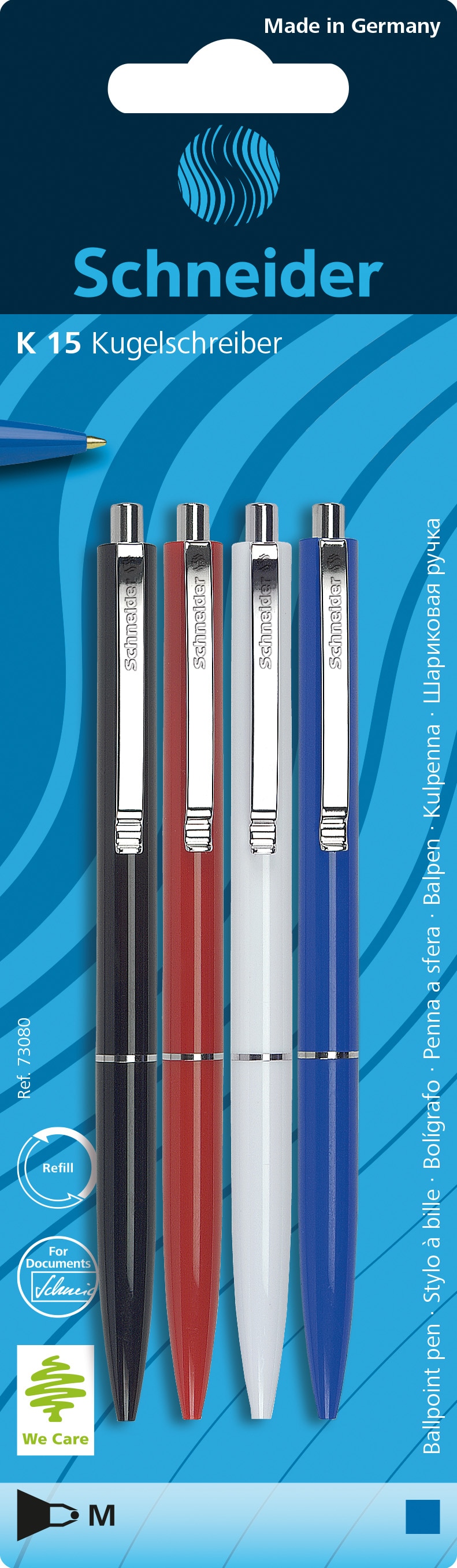 Imagem 0 de Conjunto de Canetas Azuis 4 Unidades Ballpoint K15 Schneider