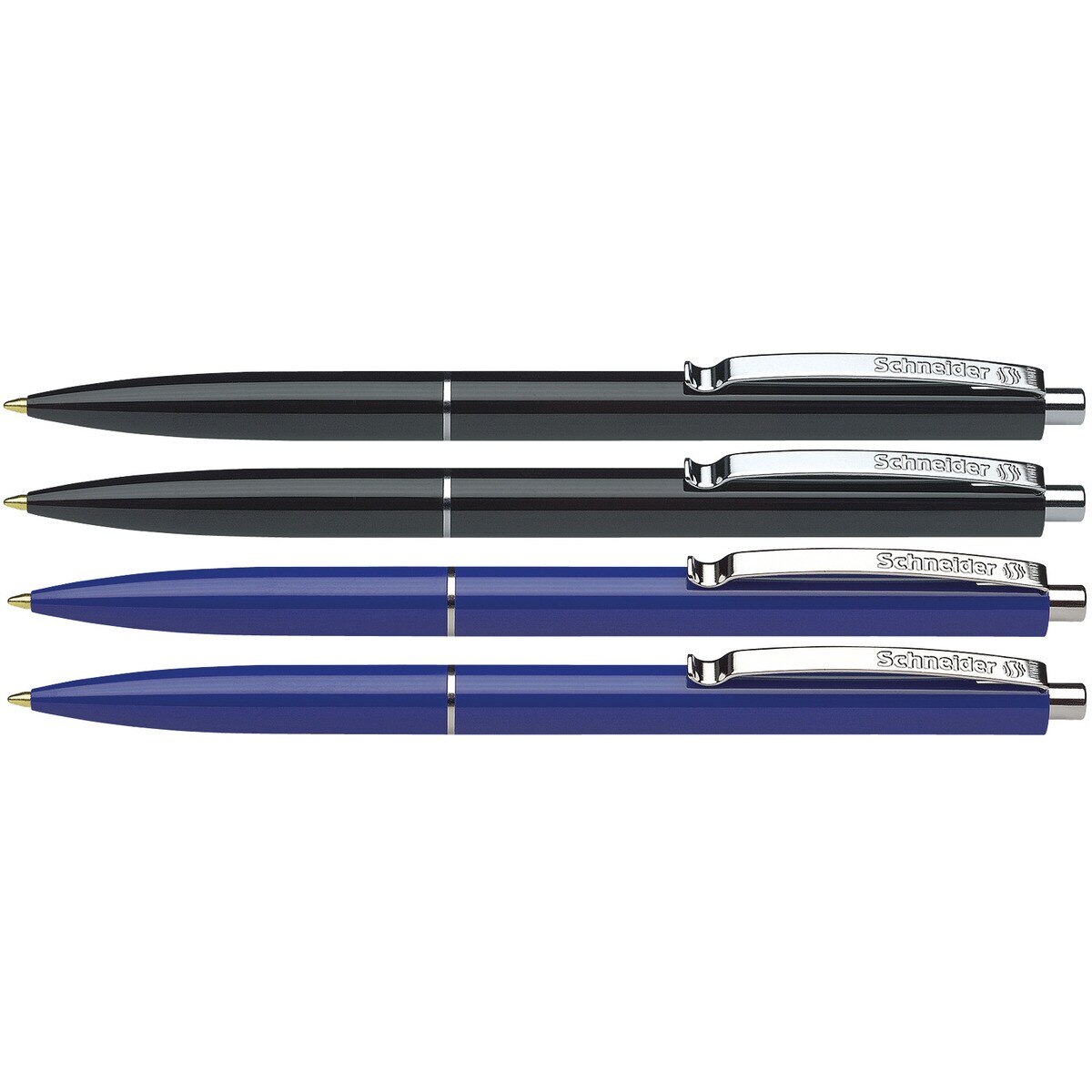 Conjunto de Canetas Preto/Azul 4 Unidades Ballpoint K15 Schneider 2