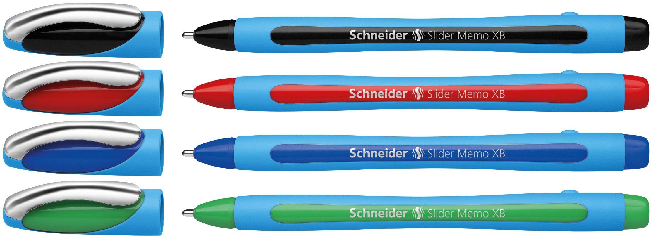 Conjunto de Esferográficas Slider Memo XB Sortidas 4 unidades Schneider 2