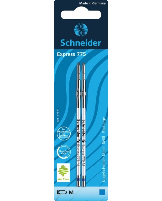 Imagem 0 de Recarga de Esferográfica Schneider Express 775 M em azul blister , 2 unidades