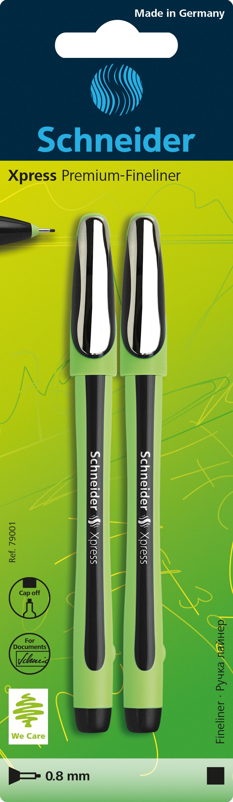 Imagem 0 de Conjunto de Canetas Preto Fineliner Xpress-Premium 2 Unidades Schneider