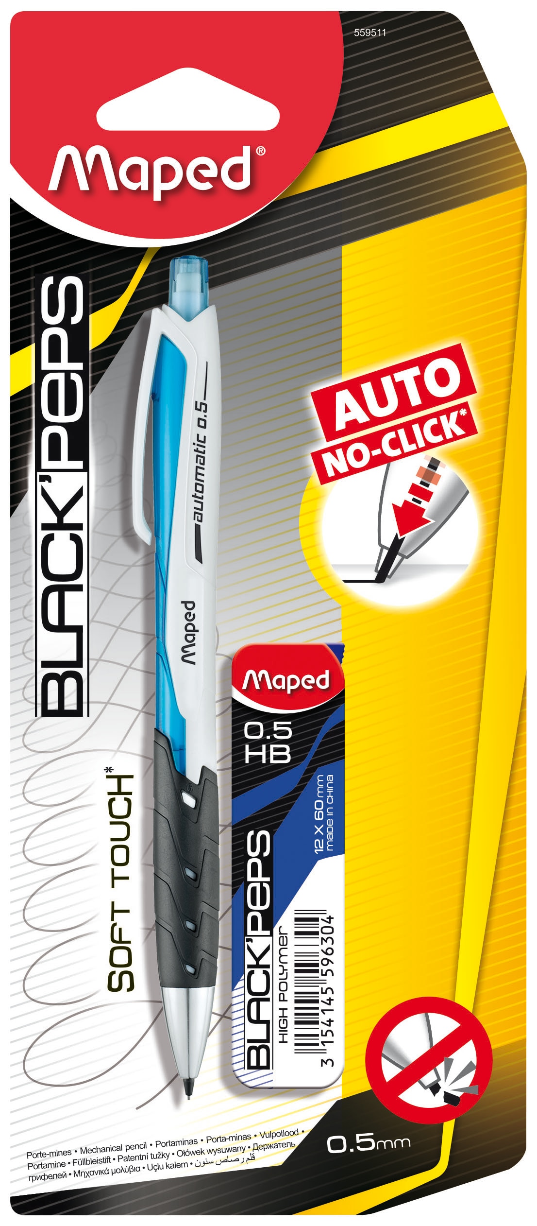 Lapiseira Black 0,5mm + Minas Maped 1