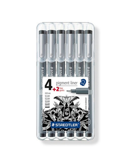 Imagem 0 de Estojo de 6 Marcadores Calibrados Pigment Liner 308 Staedtler