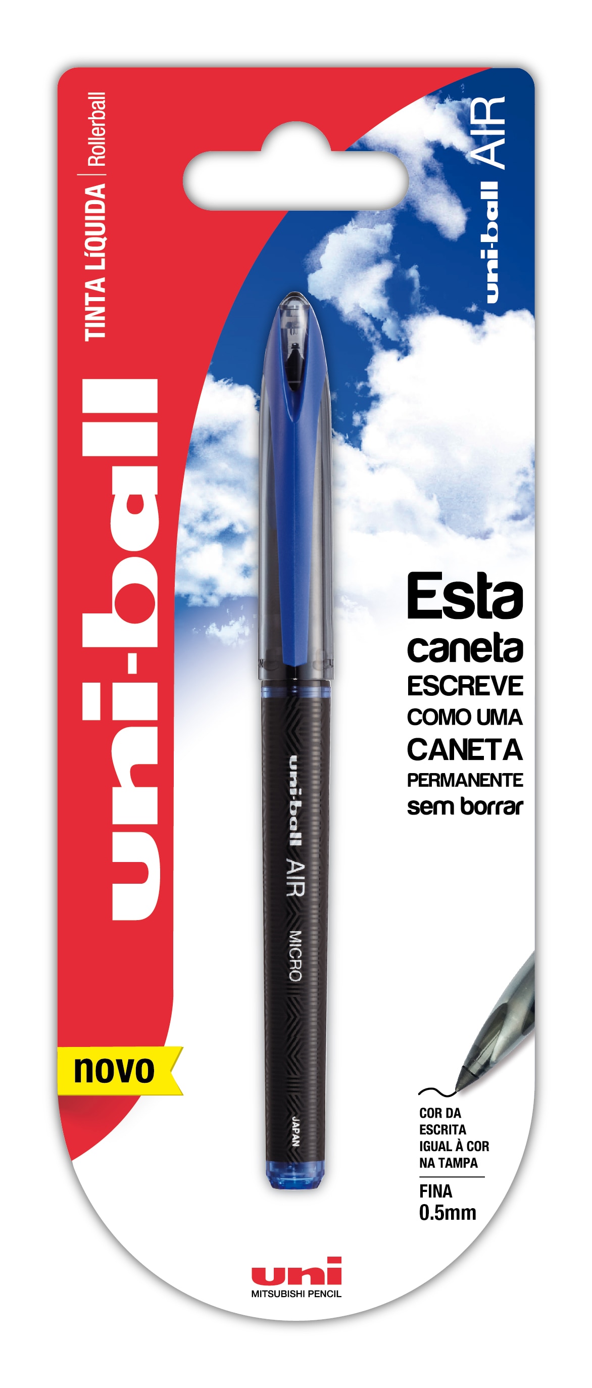 Imagem 0 de Esferográfica Tinta Líquida Uba 188 Uni-Ball Air - Azul