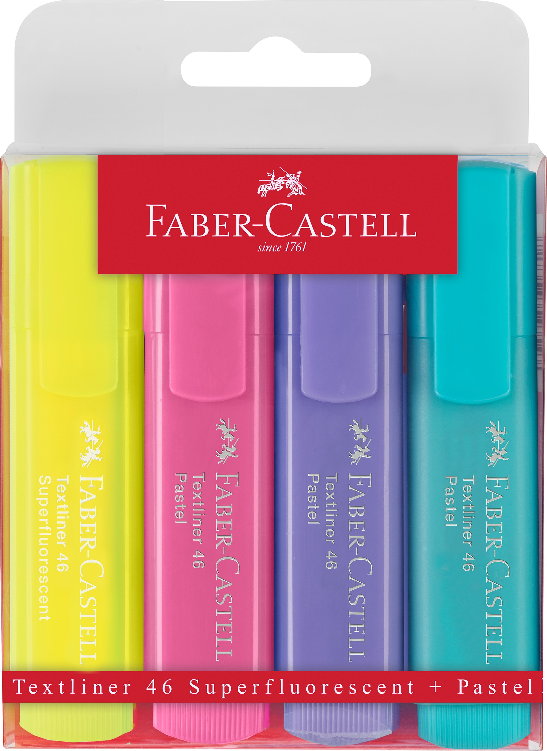 Imagem 0 de Blister com 4 marcadores Faber-Castell - Cores Pastel