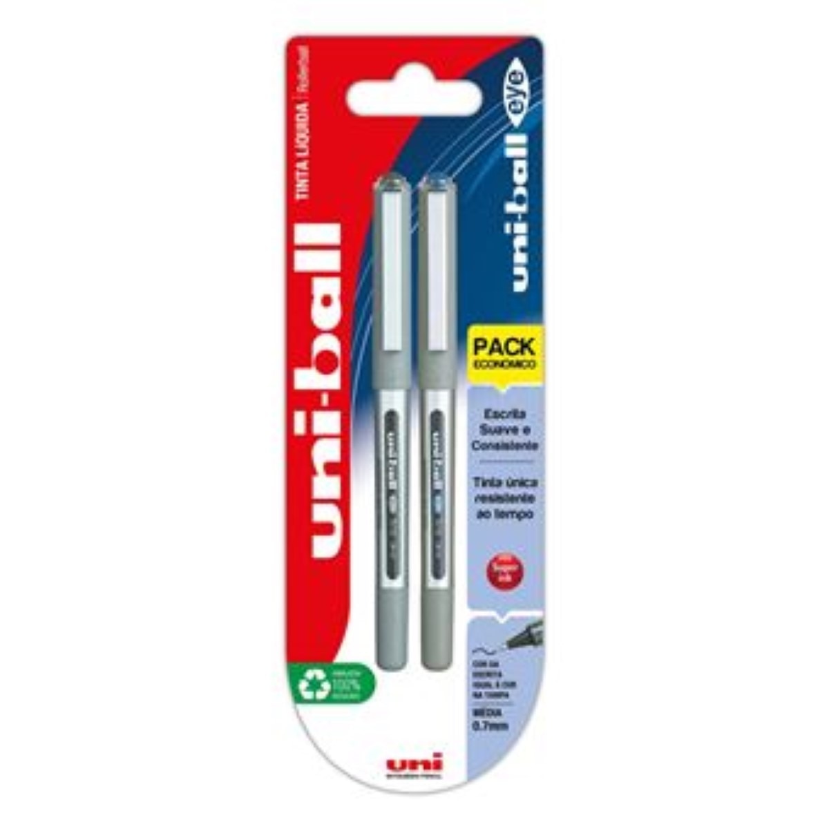 Esferográficas Eye Fine UB-157 Pack Económico - Azul e Preta Uni-Ball 1