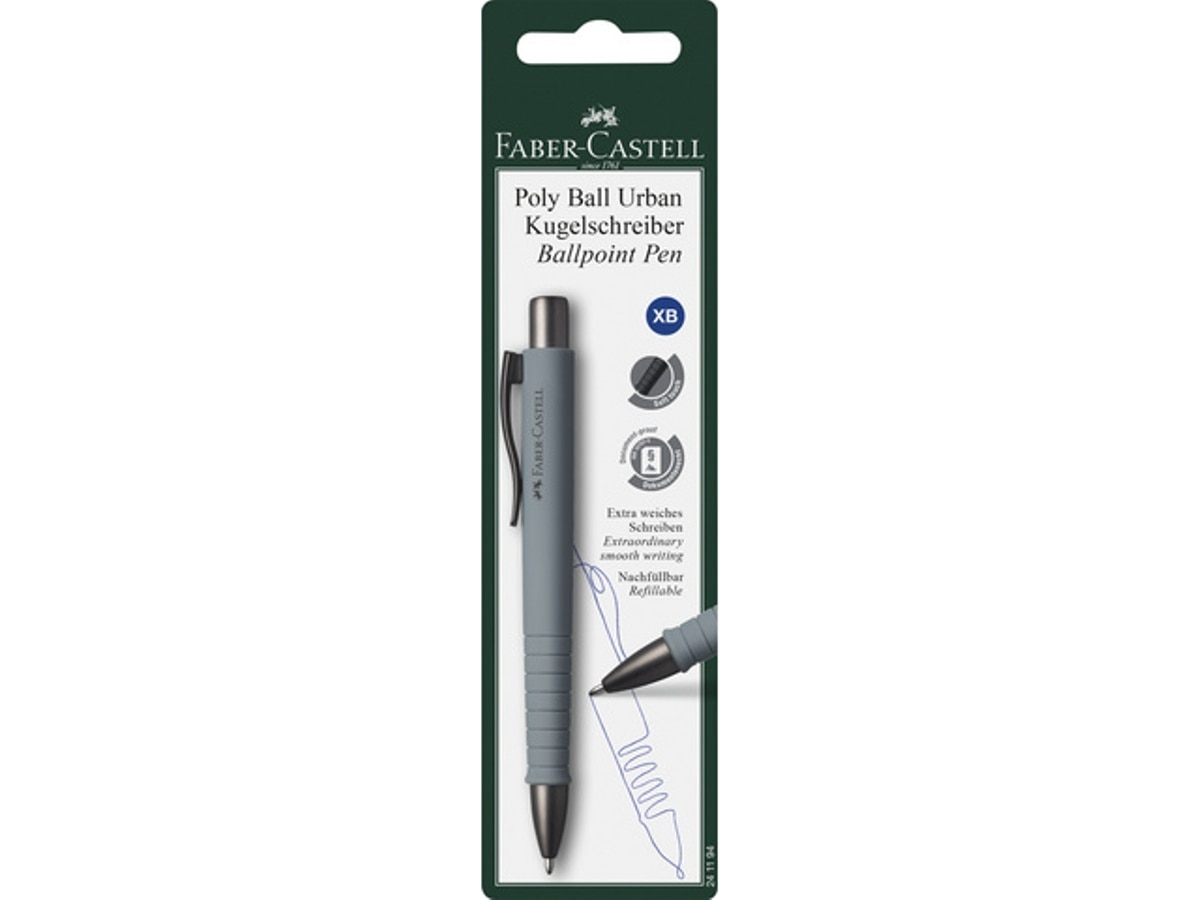 Caneta Faber-Castell Polyball Urban XB em blister 3