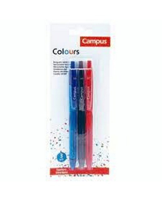 Canetas 3 Unidades de Várias Cores 1