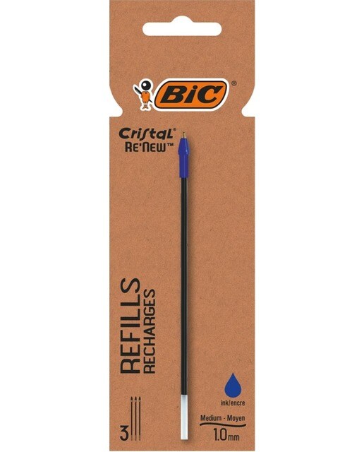 Recarga para Cristal Re'new Ballpoint Pen Conjunto de 3 unidades 1