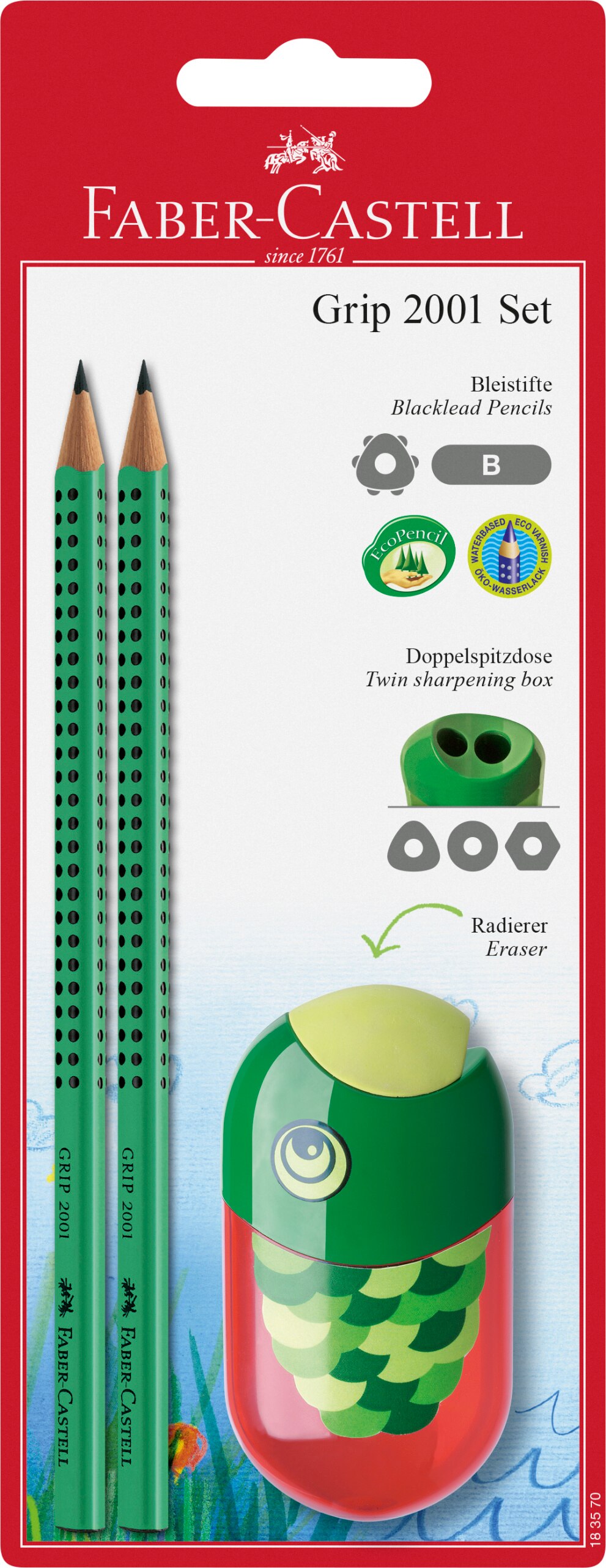 2 Lápis Grip 2001 + Afia Duplo Faber-Castell - Artigo Sortido. Envio realizado de forma aleatória 3