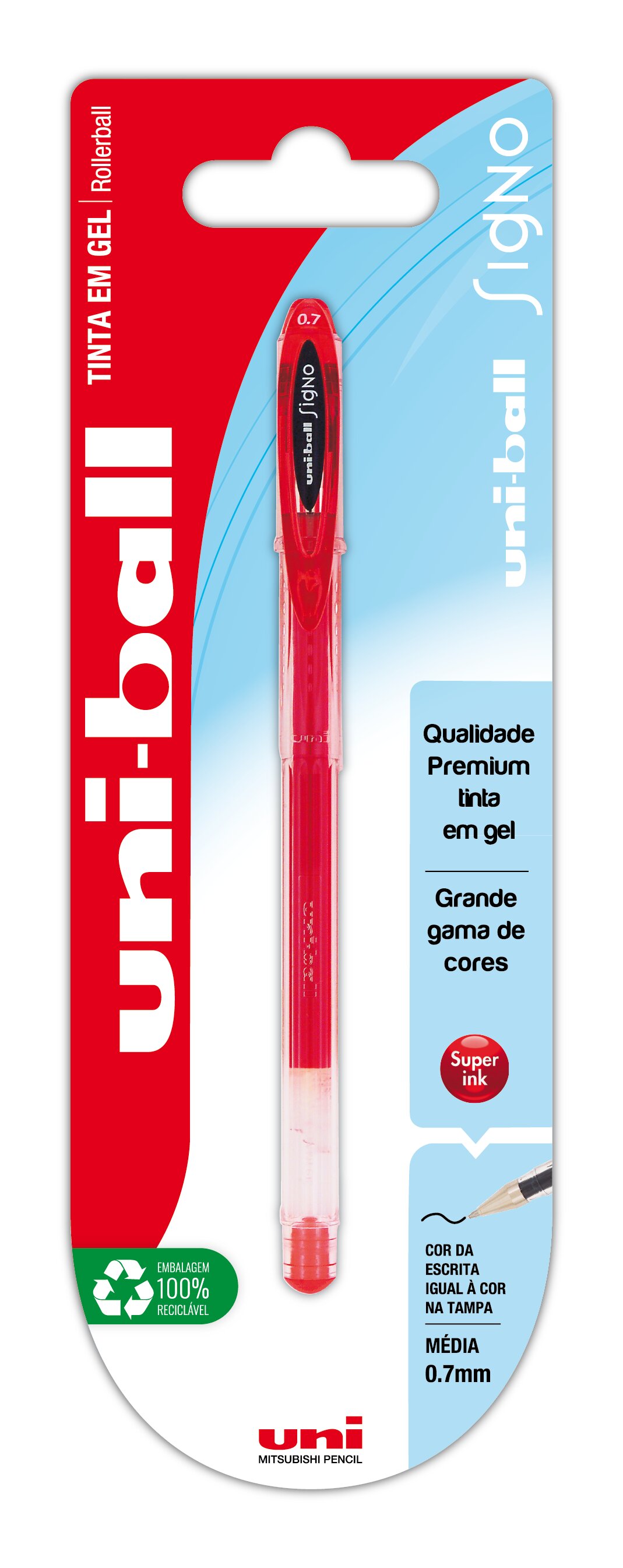 Imagem 0 de Esferográfica Uni-ball Signo 120 Tinta em Gel - Vermelho