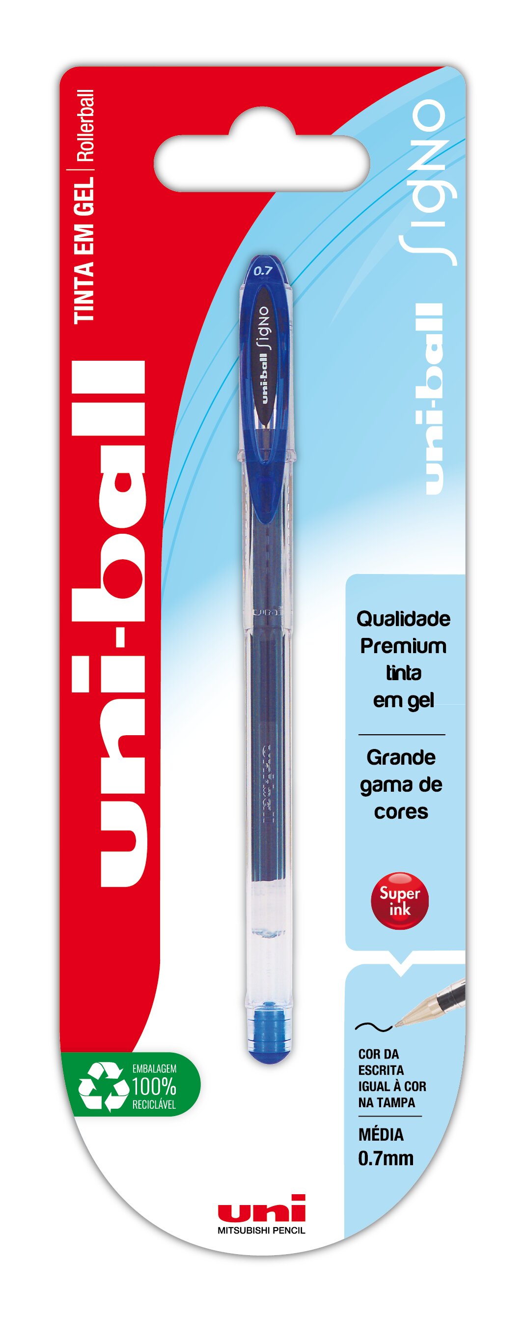 Imagem 0 de Esferográfica Uni-ball Signo 120 Tinta em Gel - Azul