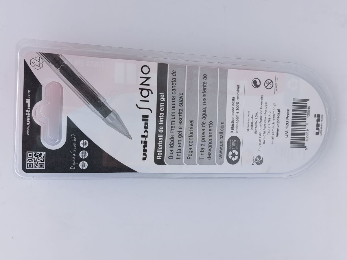 Esferográfica Uni-ball Signo 120 Tinta em Gel - Preto 2