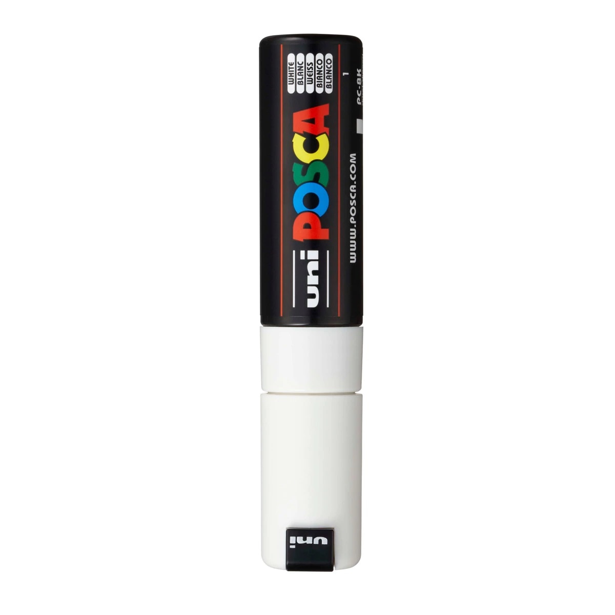 Marcador de Pintura Base de Água 8,0 mm Uni Posca Branco Branco-2