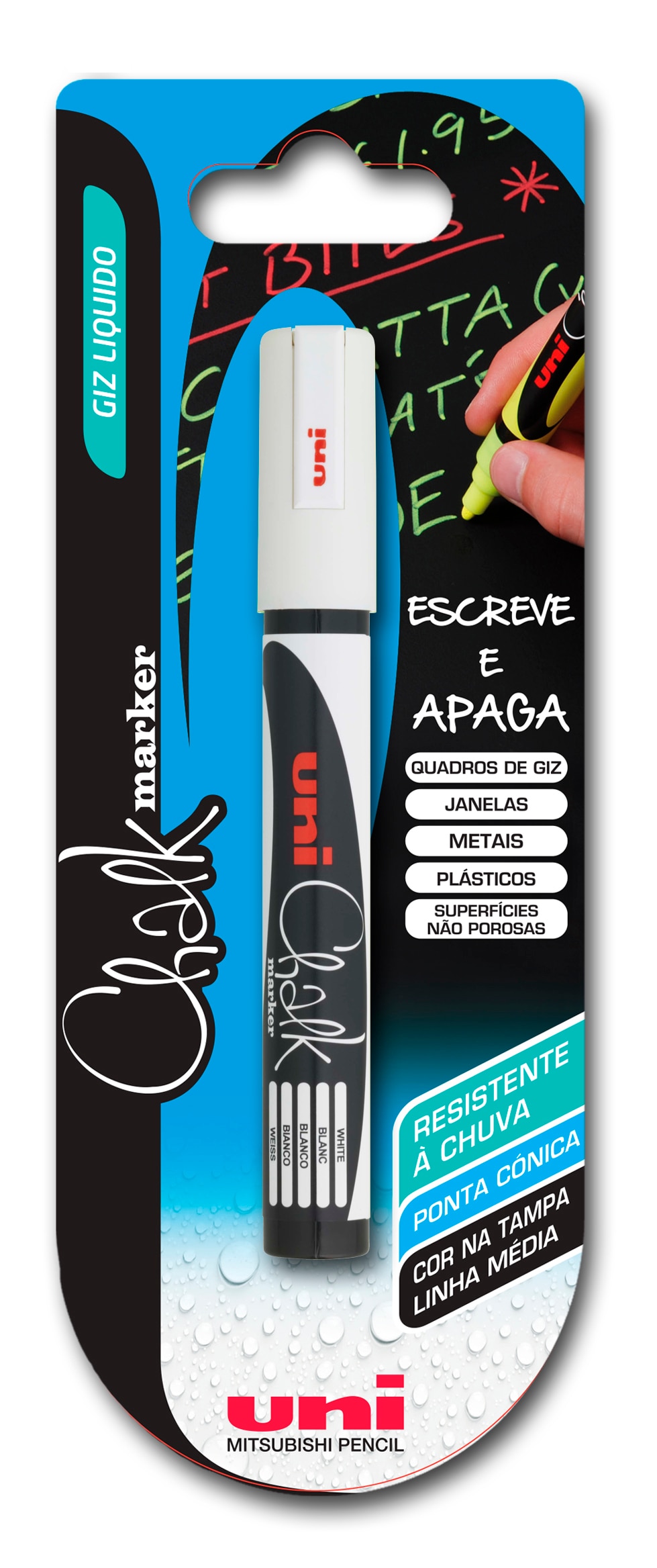 Imagem 0 de Giz Líquido Chakmarker Uni-Ball - Branco