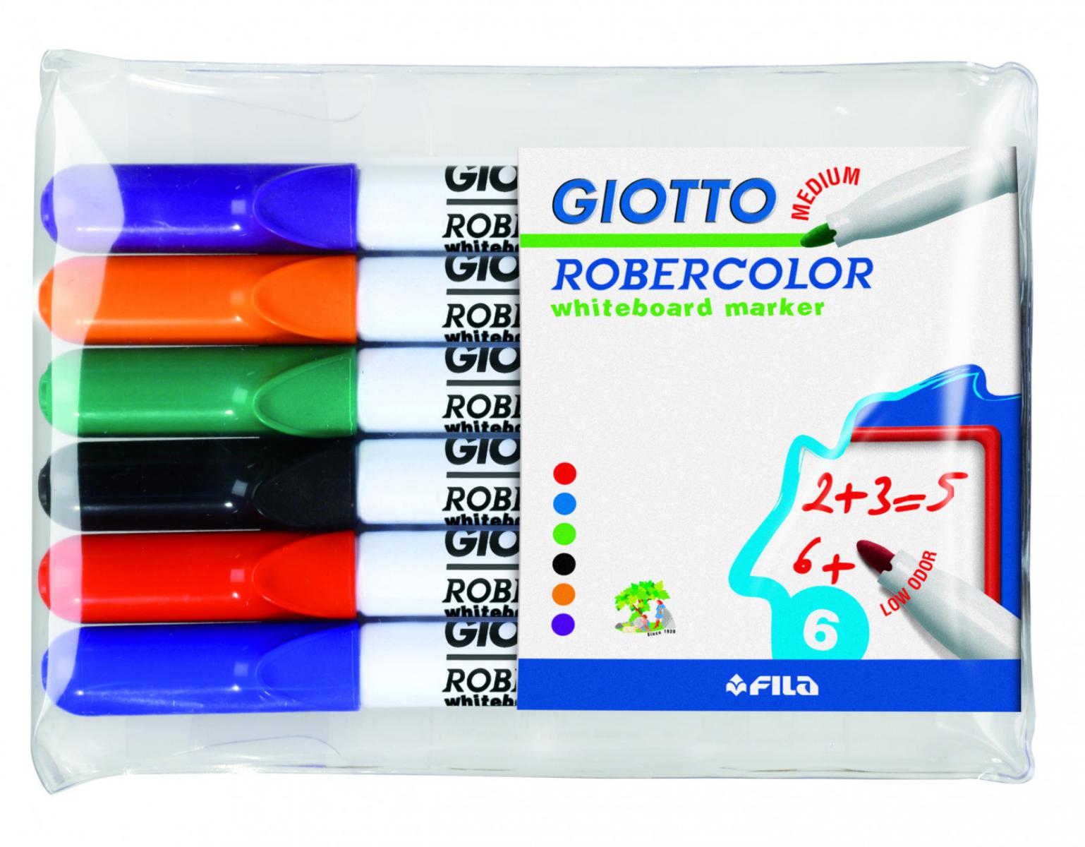 Imagem 0 de Marcadores  Quadro Branco 6 Cores Sortidas Giotto