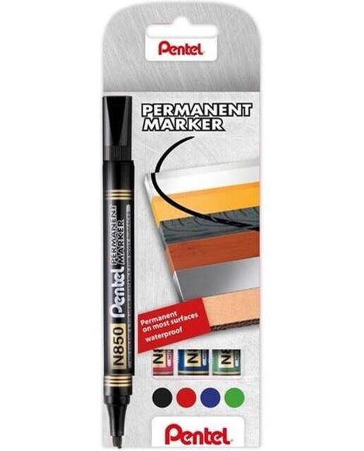 Imagem 0 de Caixa de 4 Marcadores Permanentes Pentel