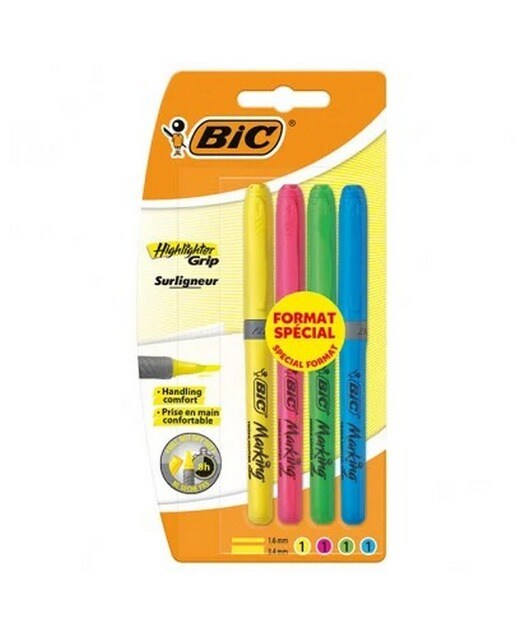 Imagem 0 de Marcadores Highlighter Grip BIC