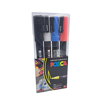 Imagem 0 de Marcador Posca PC-3M - 4 Unidades