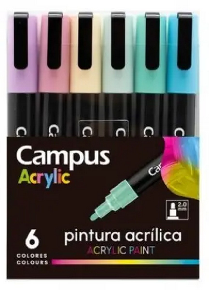 Imagem 0 de Marcadores Campus pack 6 cores