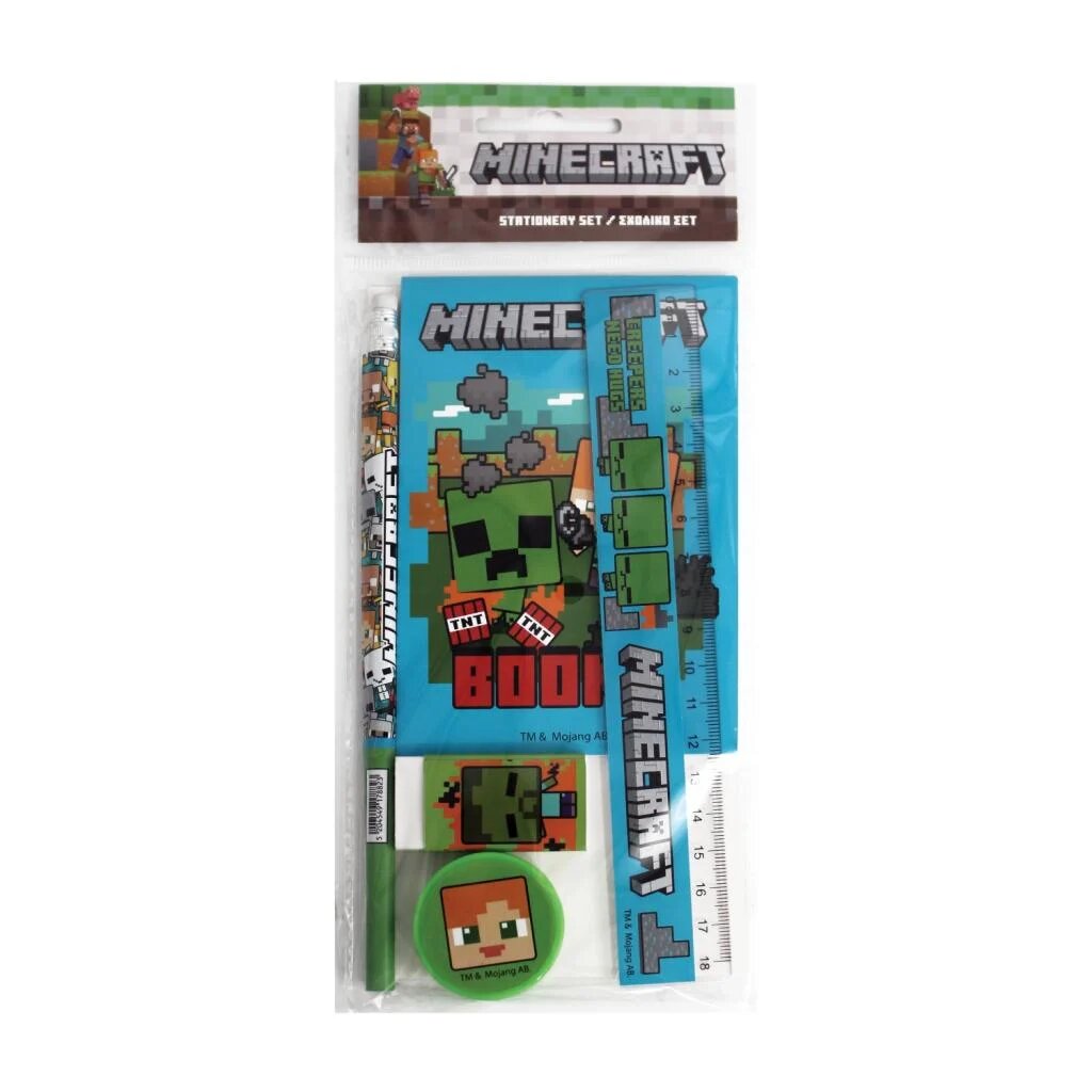 Imagem 0 de MINECRAFT - Conjunto de Papelaria - 5 unidades.