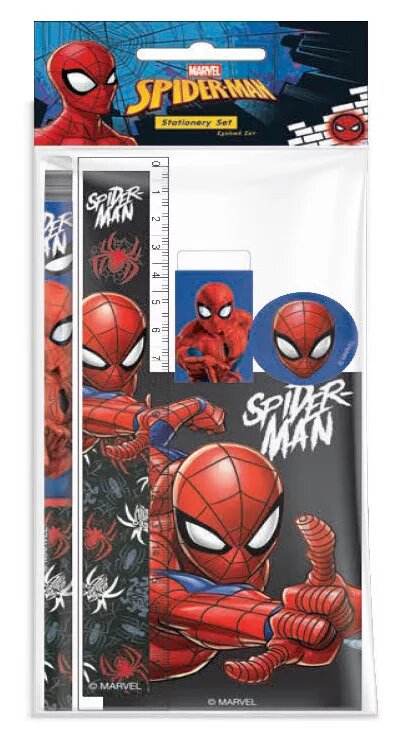 Imagem 0 de Conjunto de Artigos de Papelaria de 5 peças «Spiderman Web Head»