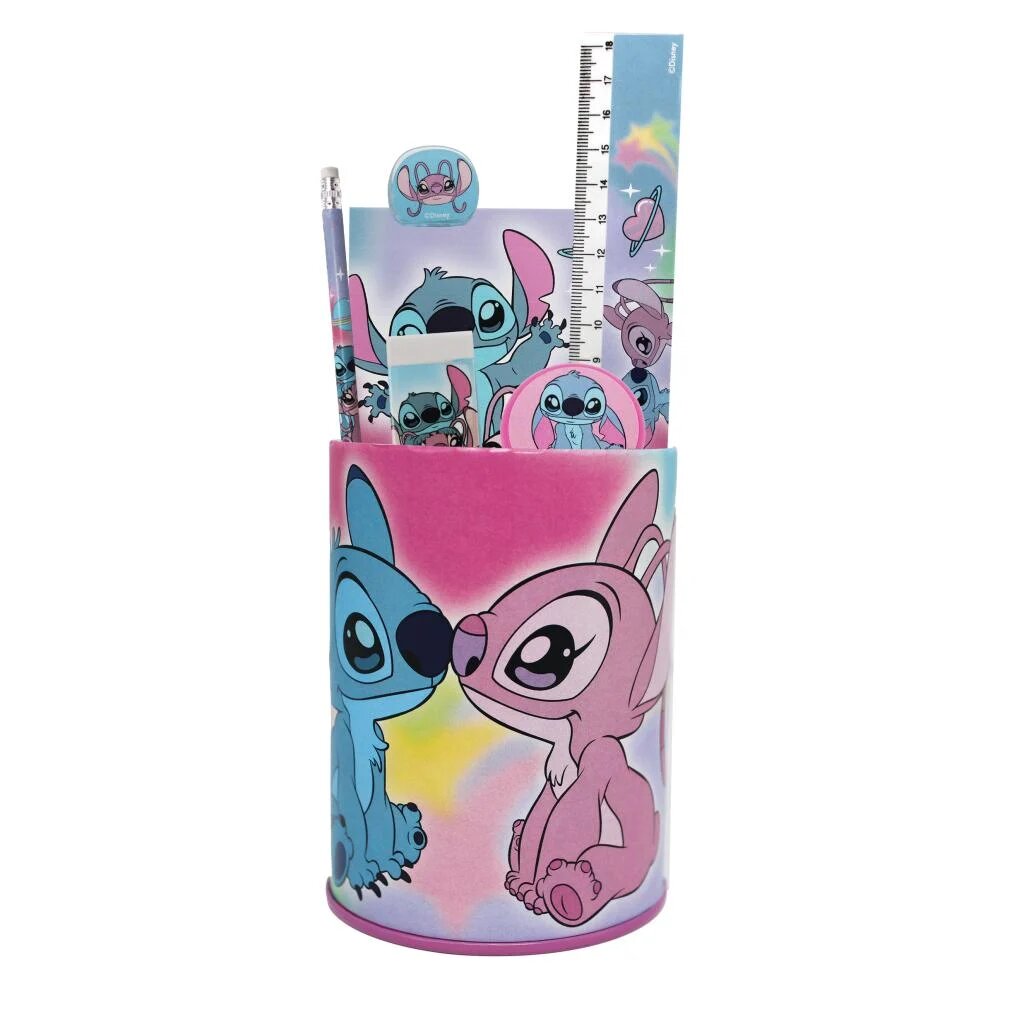 Imagem 0 de Conjunto de Papelaria Lilo & Stitch + Porta Lápis - 7 unidades